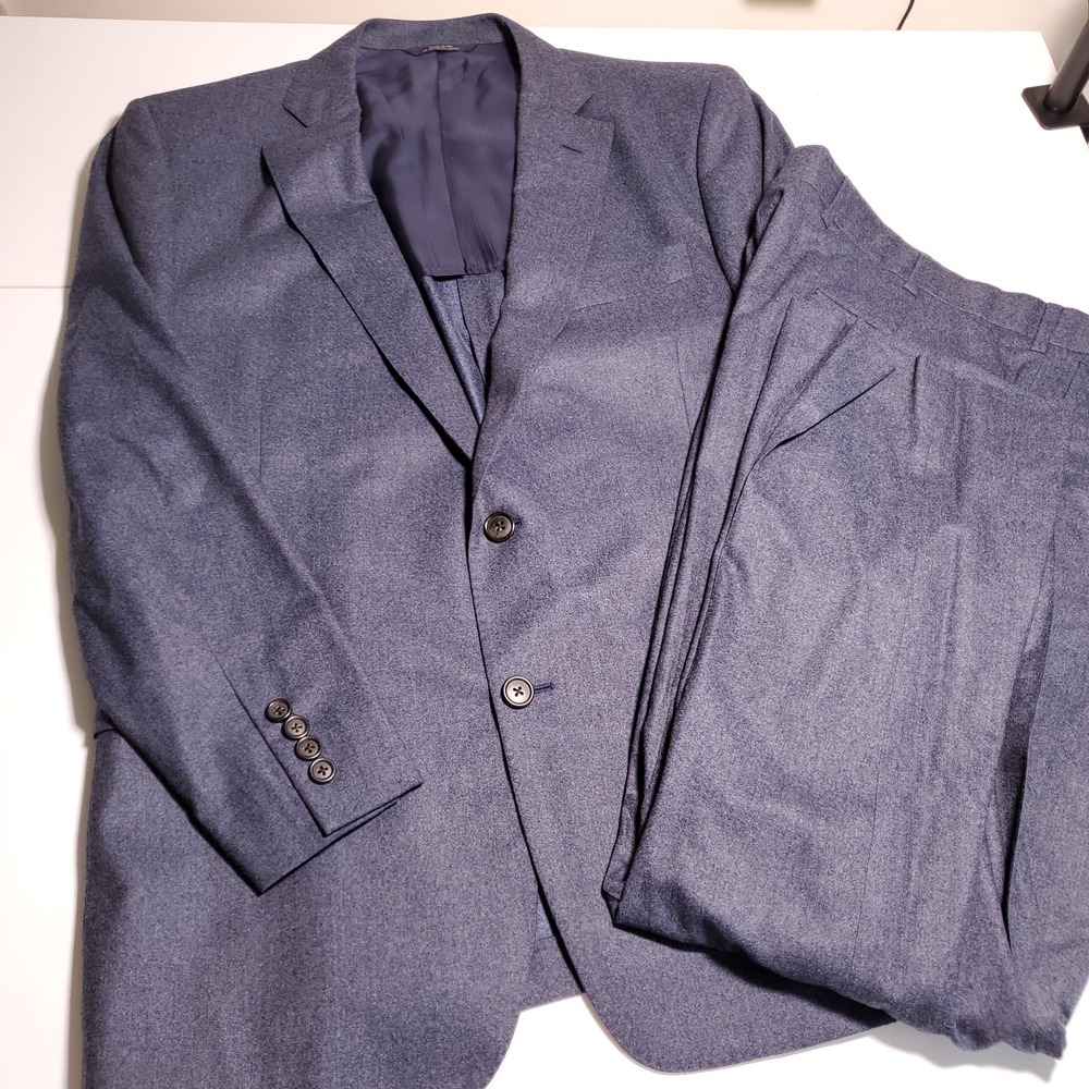 Brooks Brothers 1818 Regent Mens 3 Piece Suit 42R 36x28/31 Navy Wool Italy